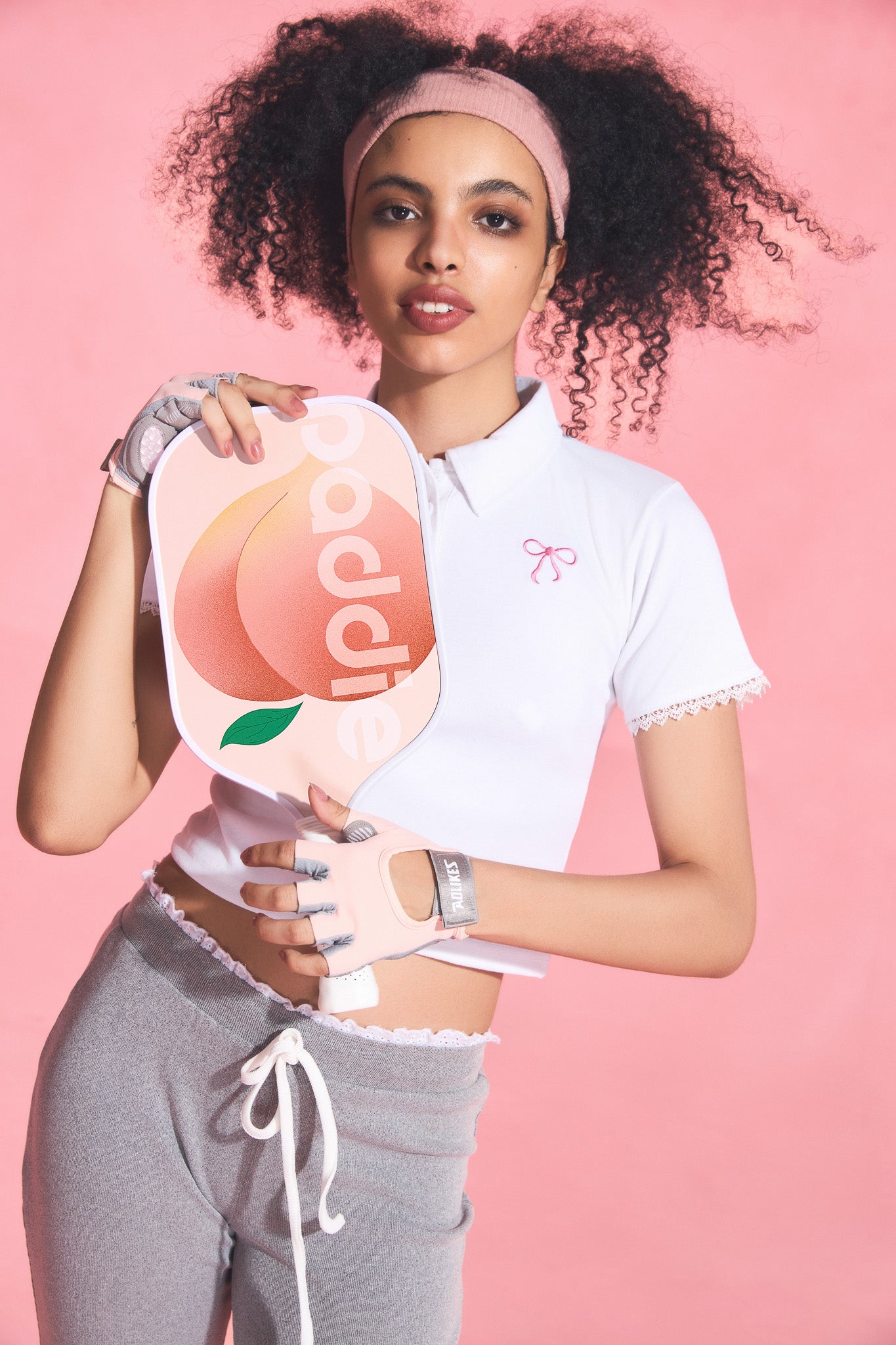 Peony Peach pickleball paddle